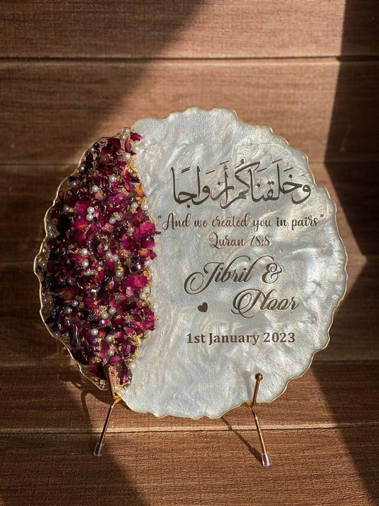 Premium Custom Resin Wedding Plaque
