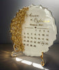 Custom Resin Calendar Plaque with Gold Foil