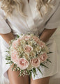 Blush and Ivory Rose Bridal Bouquet